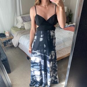 BCBG Cut Out Black Maxi Dress - Viviane Broken